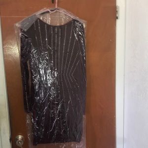 Maroon velvet sequin dress